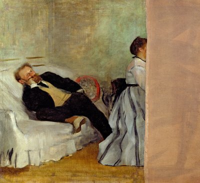 Monsieur and Madame Edouard Manet, 1868-69 by Edgar Degas